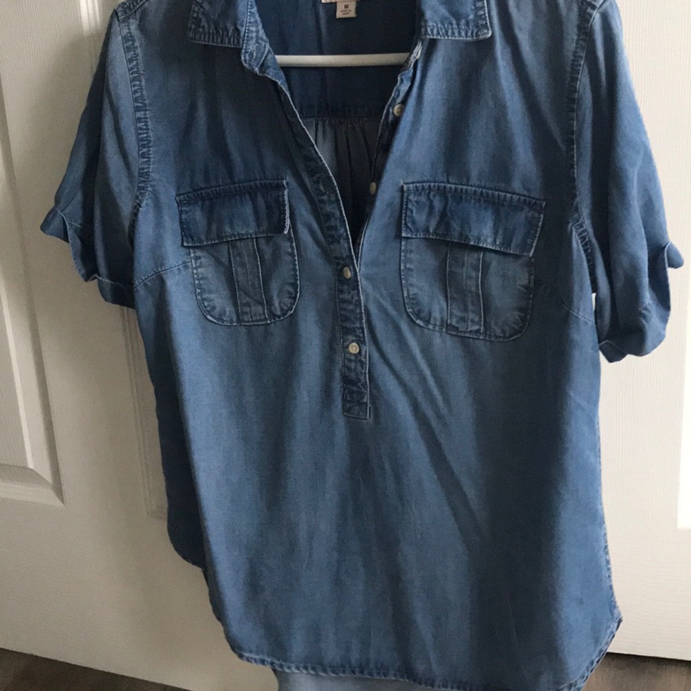 Denim T high low cut